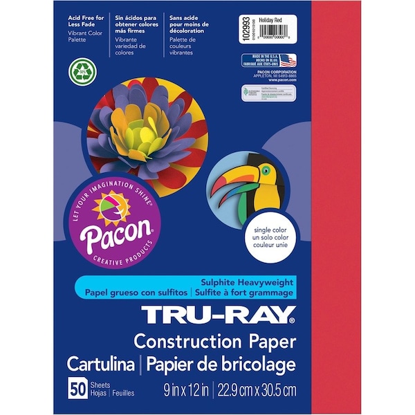 Tru-Ray Paper, Const, 9X12, Hyrd, 50Sh Pk PAC102993 - main